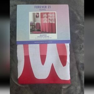 Forever 21 girl power shower curtain 72"×72" NEW